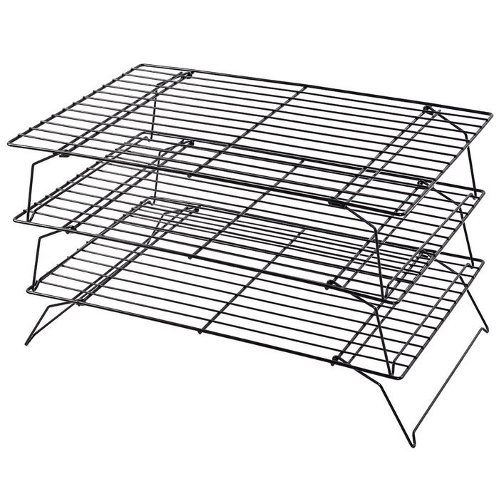 Kabalo space saving 3 tier stackable baking cooling rack for biscuits