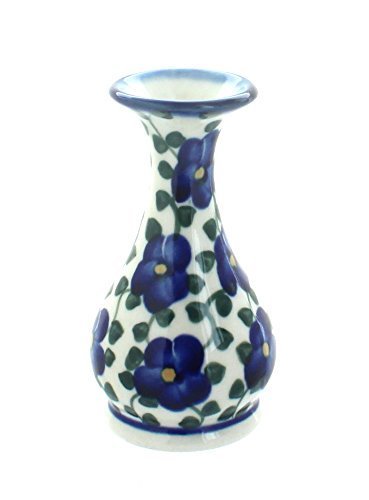 Polish Pottery Violets Bud Vase
