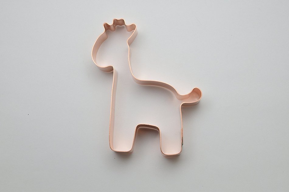 Simple 4 Inch Giraffe Cookie Cutter N2
