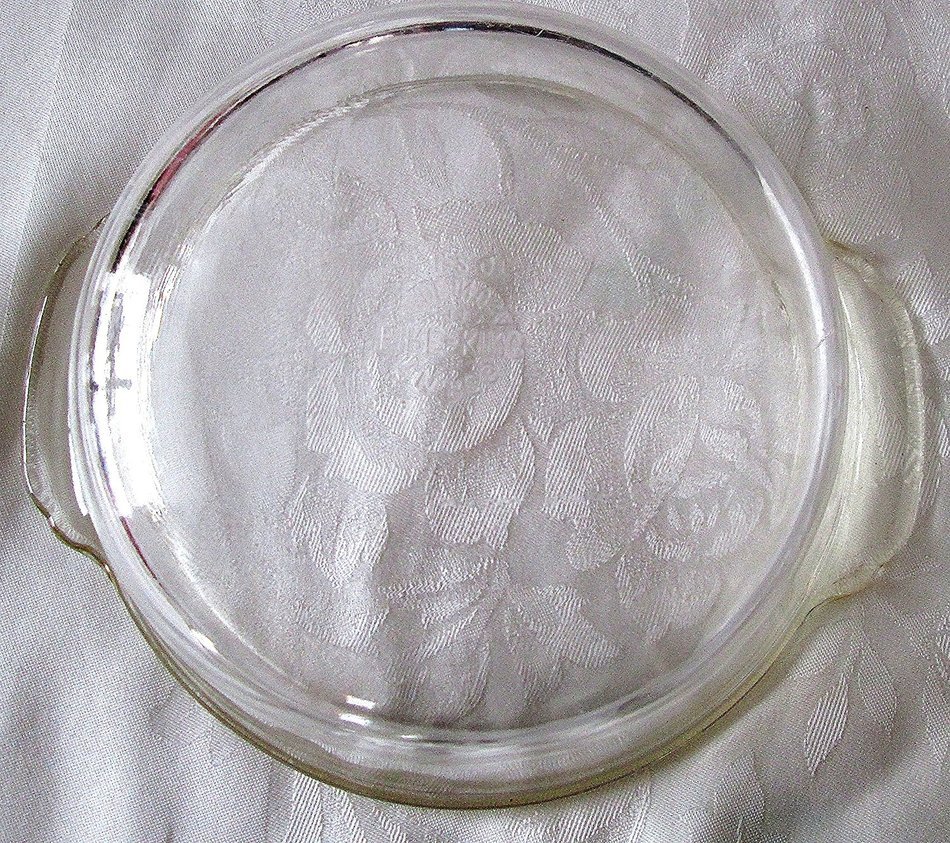 Fire King 1-1/2 Quart Clear Glass Covered Casserole with Handles N4