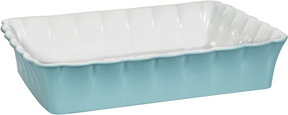 4.5 Qt Betty Aqua 14"L Rectangle Baker