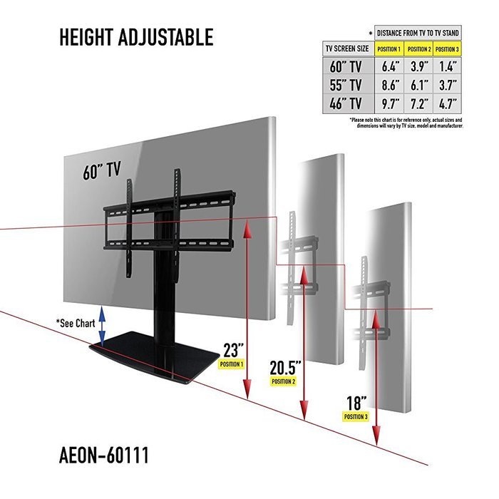 Universal TV Stand for TV with swivel and height adjustment N6