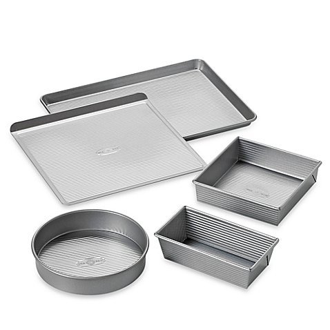USA Pan 5-Piece Bakeware Set Made of Aluminized Steel