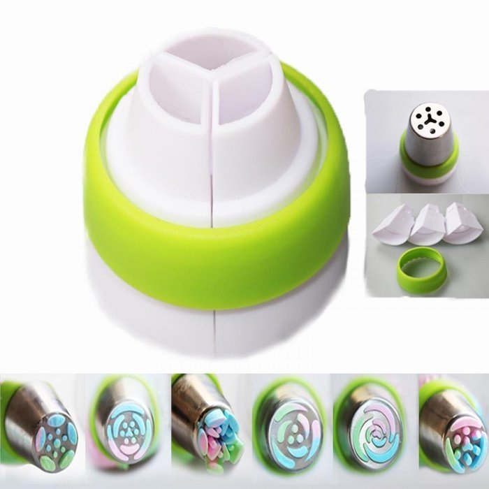 Genenic Kitchen Fondant Icing Piping Bag Cake Decorating Nozzle Converter Coupler Only Tools