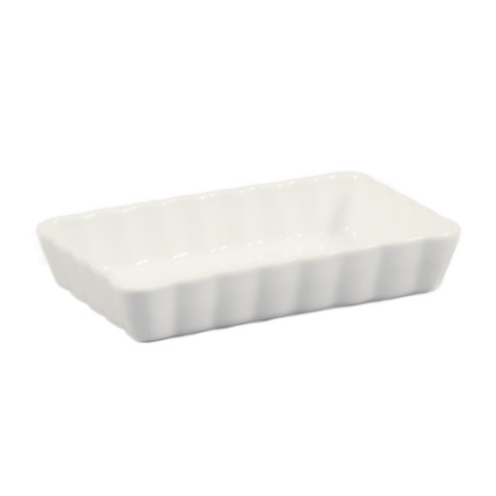 CAC China SFV-9 8-Ounce Stoneware Oval Souffle Baking Dish, 6-3/4 by 4-7/8 by 1-1/4-Inch, American White, Box... N2