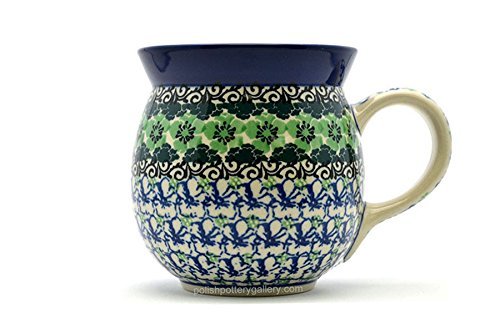 Polish Pottery Mug - 15 oz. Bubble - Kiwi