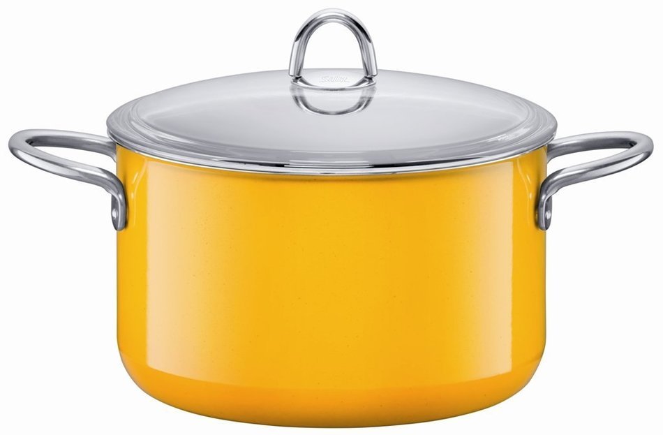 Silit Passion 7-Quart High Casserole with Lid, Crazy Yellow