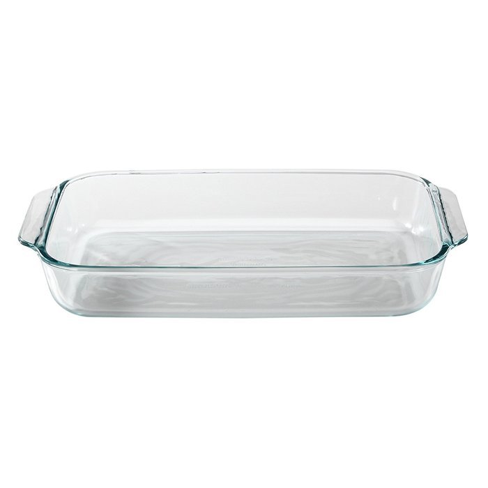 Pyrex Basics 3 Quart Glass Oblong Baking Dish, Clear 8.9 Inch X 13.2 Inch - 3 Qt N2