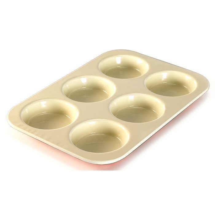 Nordic Ware 40122 6-Cavity Pie Baking Pan, Mini, Colors Vary