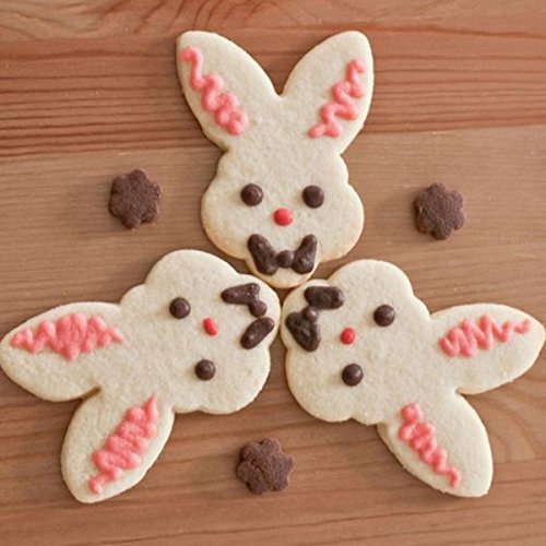Stainless Steel Rabbit Head Shape Cookie Cutter Cake Baking Mold shopping N3