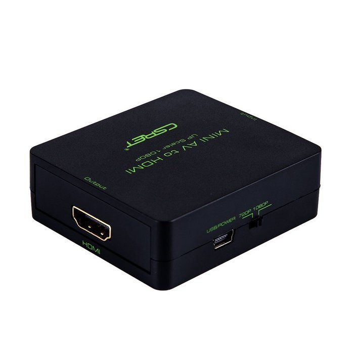 CSRET Full HD 3 RCA CVBS Composite AV to HDMI Converter Adapter Upscaler 1080P with USB Charging Cable, Supporting... N3