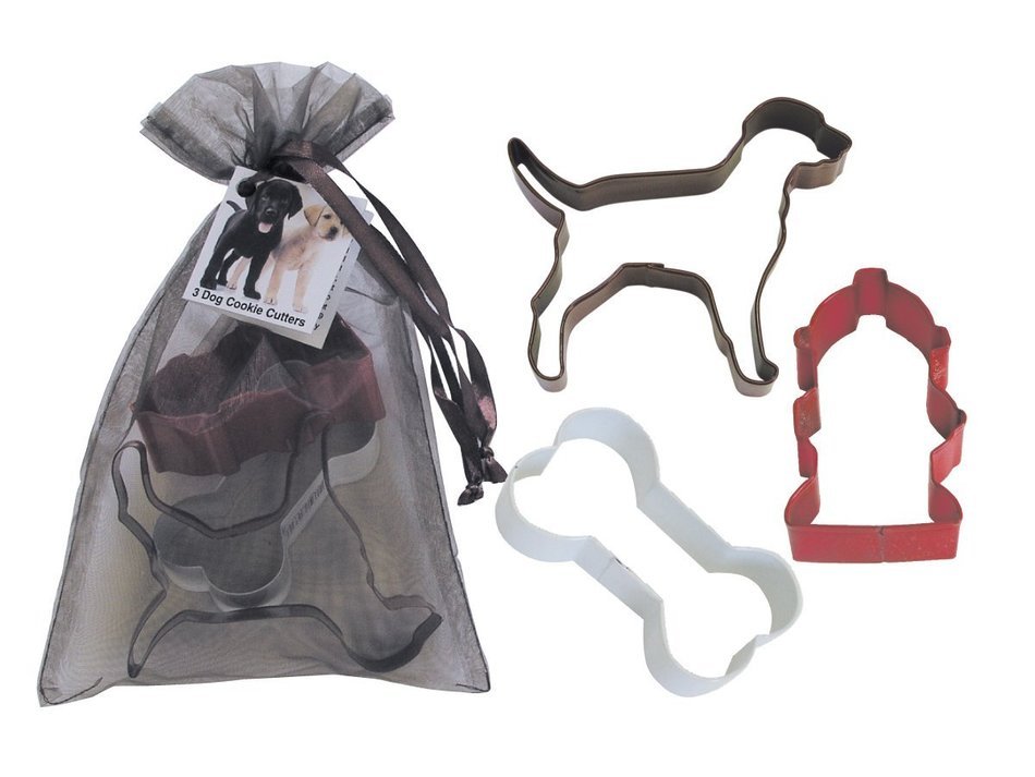 R & M Industries Gift Packed 3 Piece Cookie Cutter Dog Set, Multicolor