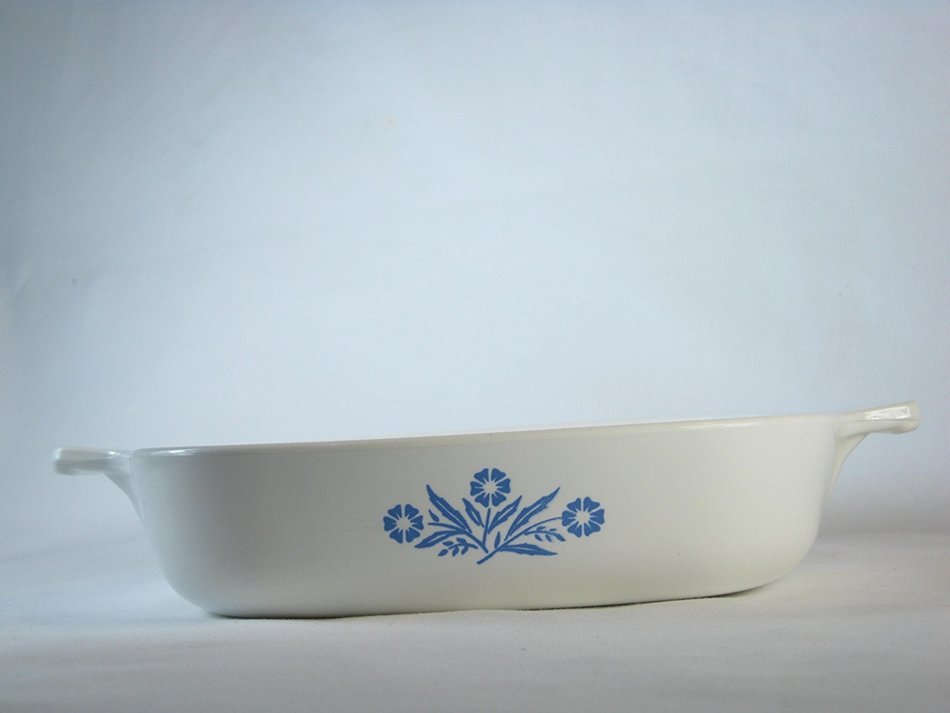 Vintage Corningware Blue Cornflower 7 inch Casserole RARE N2