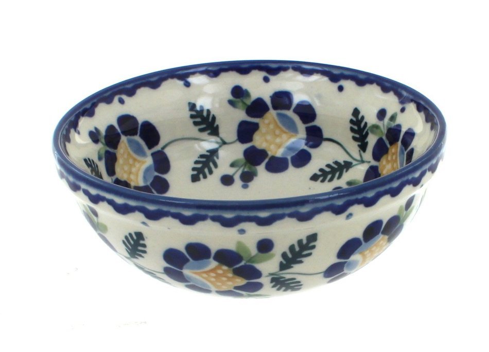 Polish Pottery Sunflower Dessert Bowl