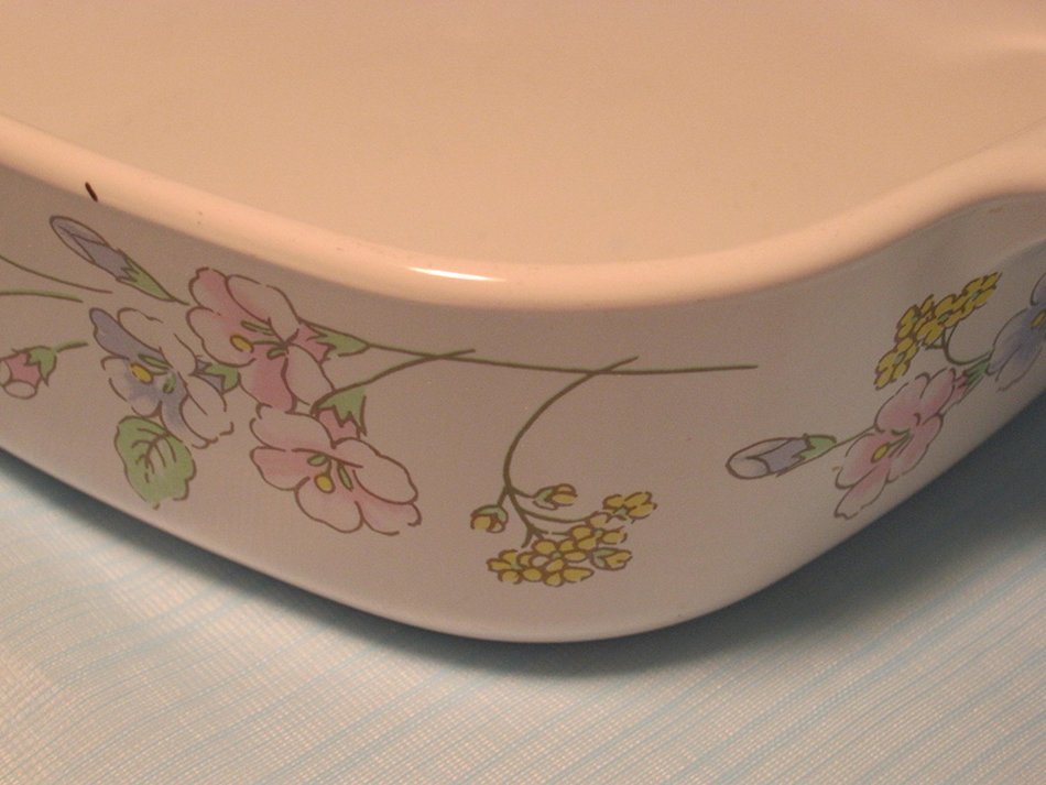 Vintage Corningware Pastel Bouquet 1 Qt Casserole dish with Lid A-1-B