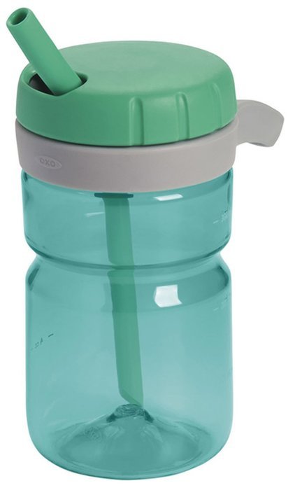 OXO Strive Propel Bottle with Covered Straw, Emerald Green