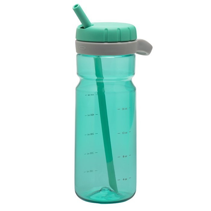 OXO Strive Propel Bottle with Covered Straw, Emerald Green N24