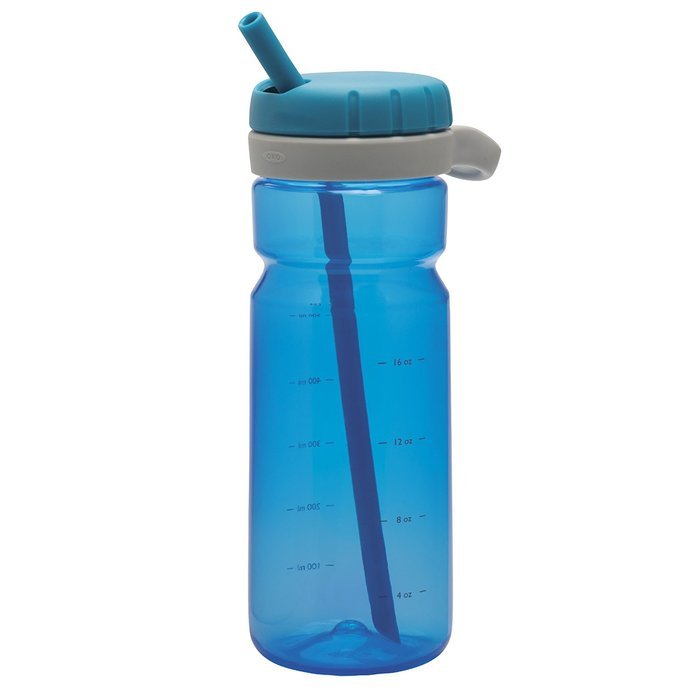 OXO Strive Propel Bottle with Covered Straw, Emerald Green N30