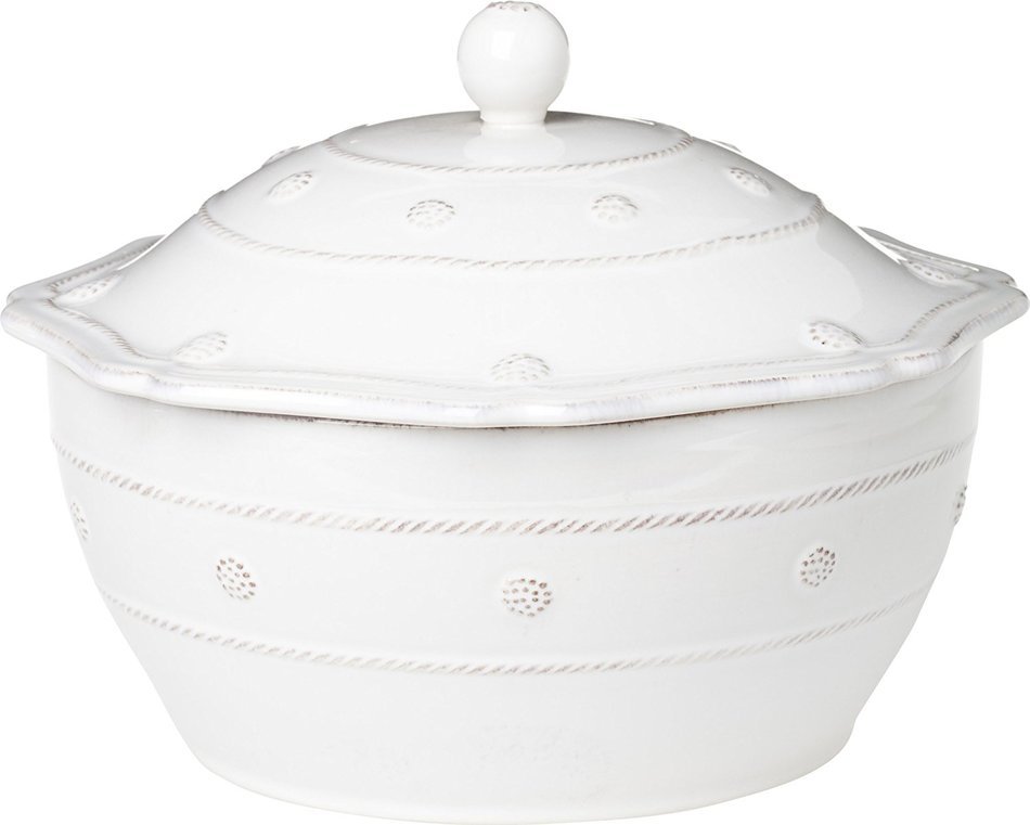 Juliska Berry and Thread Large Round Covered Casserole, White