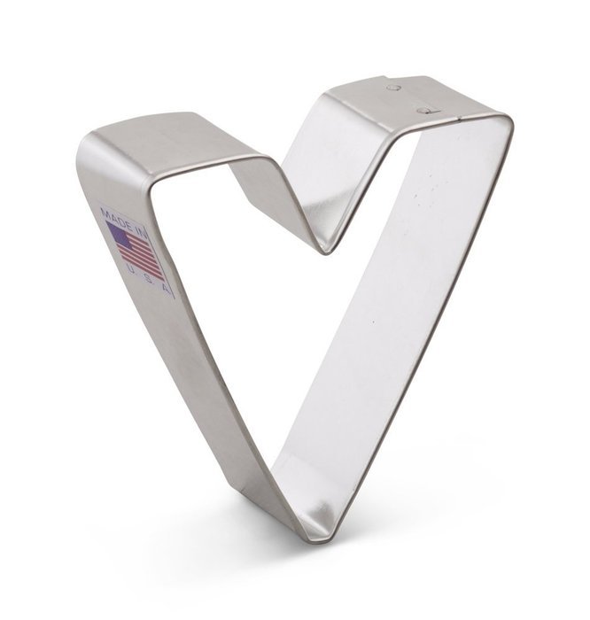Ann Clark Letter V Cookie Cutter - 3 Inches - Tin Plated Steel
