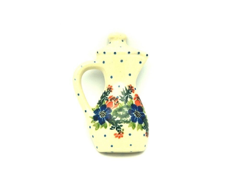 Polish Pottery Magnet - Pitcher - Garden Party