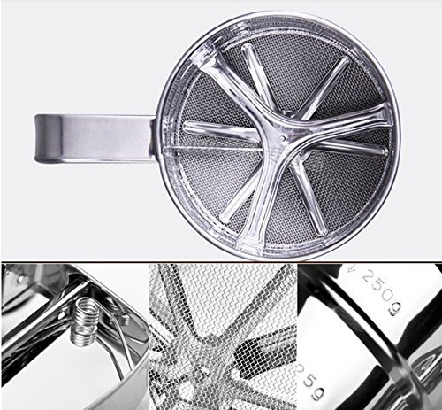 Newest Stainless Steel Mesh Flour Sifter Mechanical Baking Icing Sugar Shaker Sieve Tool Cup Shape N2