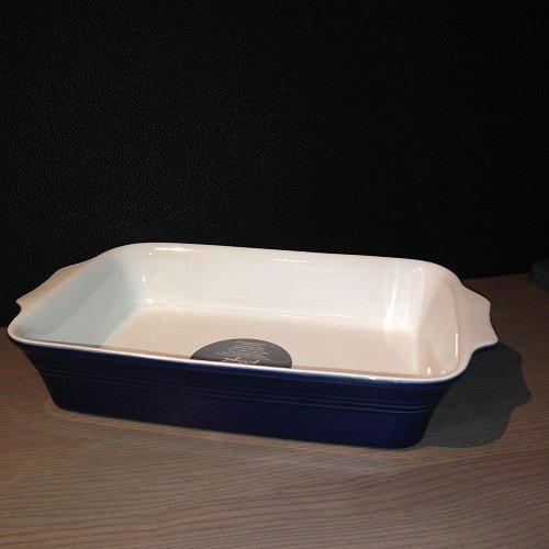 Euro Ceramica Inc. CLA-35333B Claudia Rectangular Baker, Medium, Blue