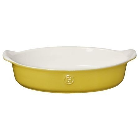 Emile Henry Oval Ceramic Baking Dish - Leaves Yellow (859022)