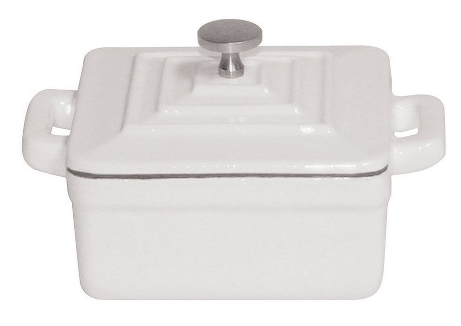 Paderno World Cuisine 0.27-Quart Square Cast-Iron Casserole, Black N2