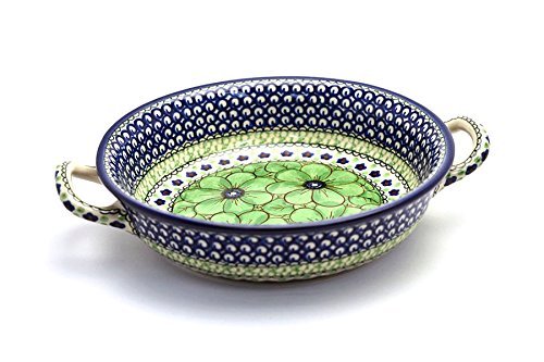 Polish Pottery Baker - Round with Handles - Medium - Unikat Signature - U408A