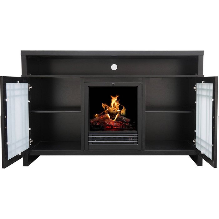 Cappuccino Decor Flame Remote Control Chateau 54" Fireplace Media Console For TV's Up To 60" N4