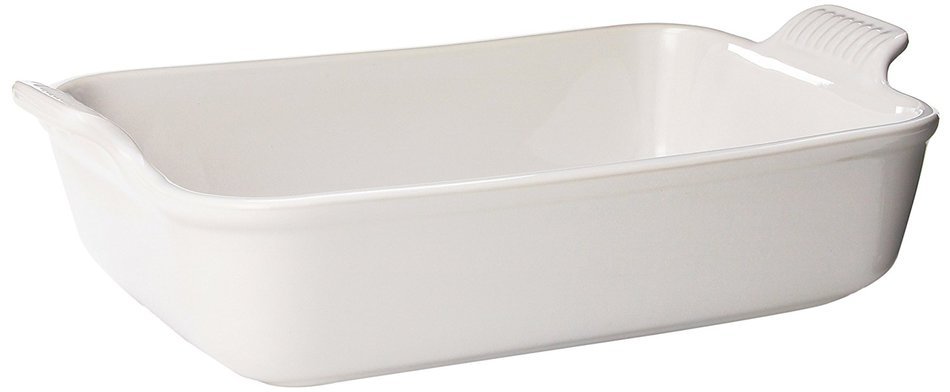 Le Creuset Heritage Stoneware 10-1/2-by-7-Inch Rectangular Dish, Cerise (Cherry Red) N5
