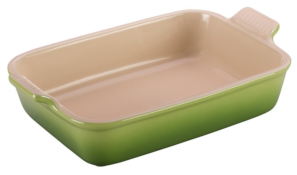 Le Creuset Heritage Stoneware 10-1/2-by-7-Inch Rectangular Dish, Cerise (Cherry Red) N13