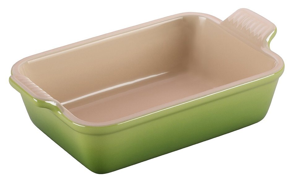 Le Creuset Heritage Stoneware 10-1/2-by-7-Inch Rectangular Dish, Cerise (Cherry Red) N14