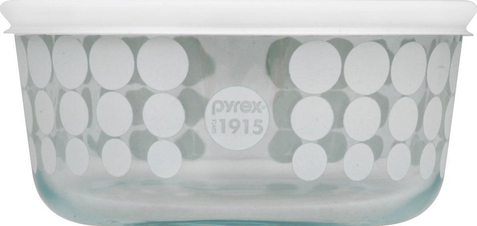 Pyrex 100 4 Cup 100th Anniversary Turquoise Dot Storage Dish