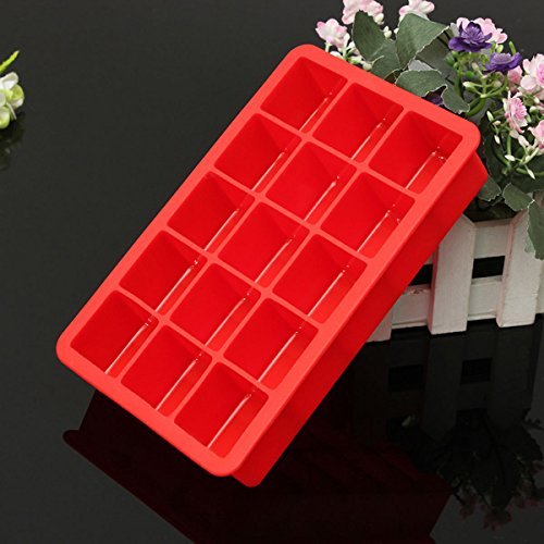 "Silicone 15 Square Cube Ice Tray Mold Pudding Jelly Mould Party Bar (Yellow)" shopping
