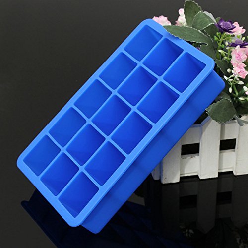 "Silicone 15 Square Cube Ice Tray Mold Pudding Jelly Mould Party Bar (Yellow)" shopping N5