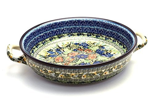 Polish Pottery Baker - Round with Handles - Large - Unikat Signature U4400