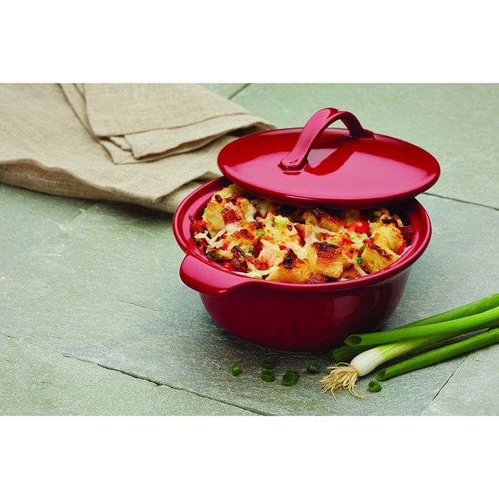 Anolon Vesta Stoneware Round Casserole, 18 oz, Baltic Blue N13
