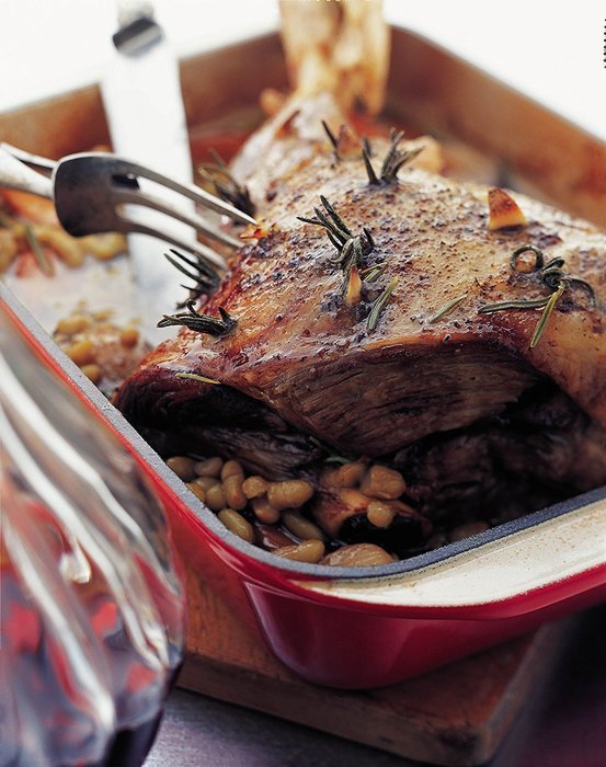Le Creuset Enameled Cast-Iron 15-3/4-by-10-3/4-Inch Rectangular Roaster, Cherry N2
