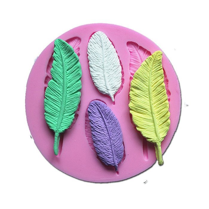 Everyshine New Kitchen Tools Feathers Shape Liquid Silicone Fondant Cake Decoration Mold Goose Feathers Baking... N2