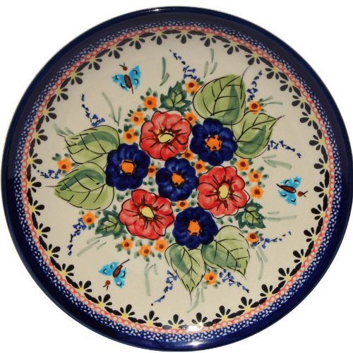 Polish Pottery Plate 7.5 Inch From Zaklady Ceramiczne Boleslawiec #Gu-814-149 Art Unikat Signature Pattern, 7.5...
