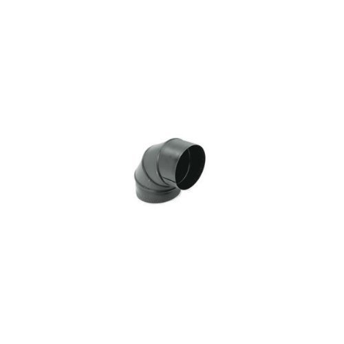 Copperfield 73535 5 Inch 24-ga Snap-Lock Black Stovepipe 90 Deg Sectioned Adjustable Elbow