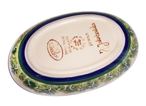 Boleslawiec Stoneware - Polish Pottery Small Oval Baker - "Eva's Collection" Serenity N3