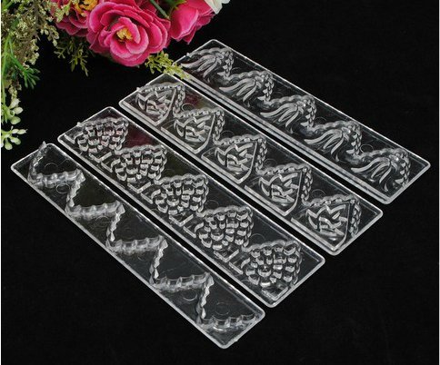 Autek 4 pc Sugarcraft Cake Decoration Tool Baroc Lace Border Icing Silicone Mold #3DMold-105 N2