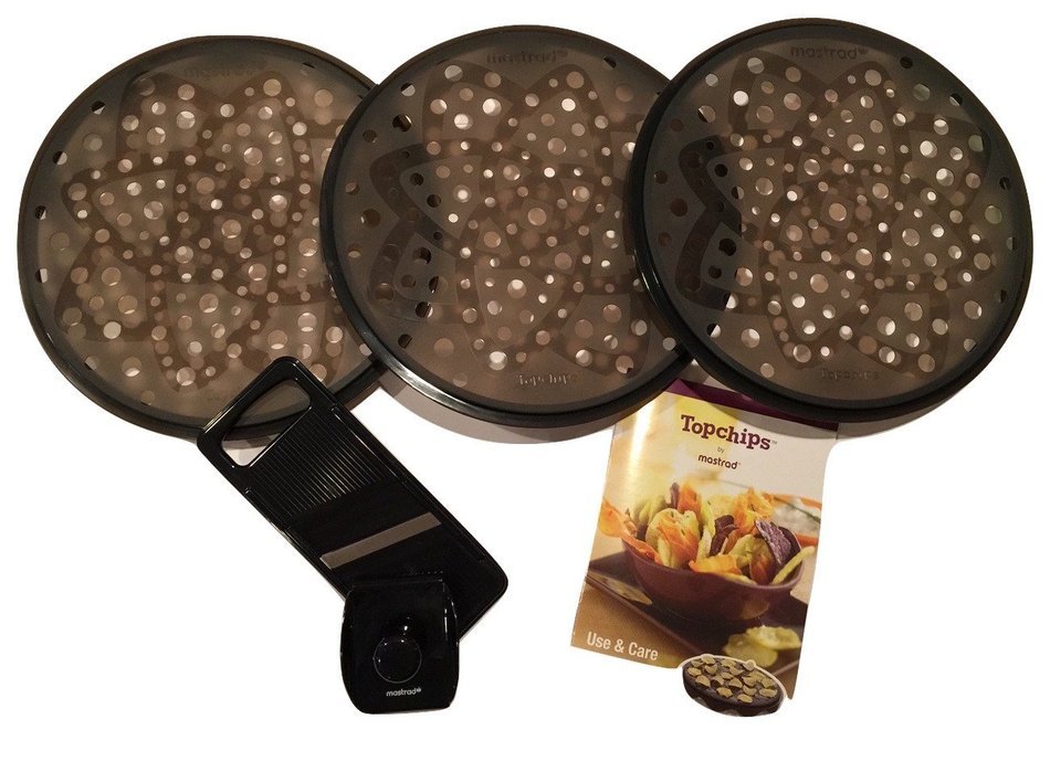 Mastrad Top Chips Kit (3 Trays, Slicer, & Exclusive Recipe Book)