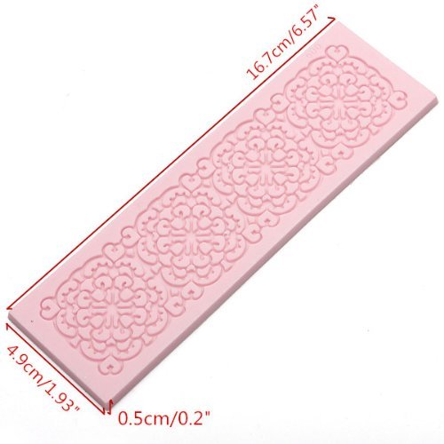 Spuare Flower Lace Silicone Cake Mold Baking Tool Sugercraft shopping N2