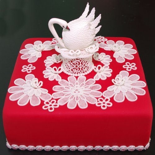 Spuare Flower Lace Silicone Cake Mold Baking Tool Sugercraft shopping N4