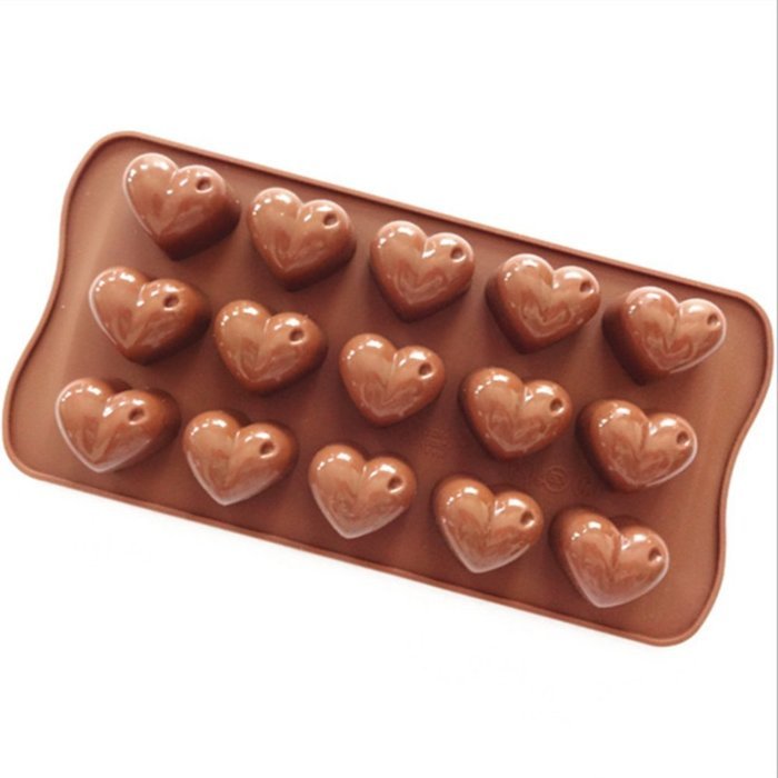 Seedan Silicone Gel Non-stick Chocolate Candy Baking Mold Ice Cube (12 Cavity, Dinosaur Shape, Chocolate) N6