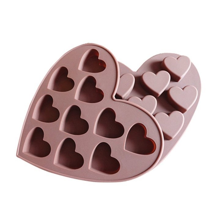 Seedan Silicone Gel Non-stick Chocolate Candy Baking Mold Ice Cube (12 Cavity, Dinosaur Shape, Chocolate) N9